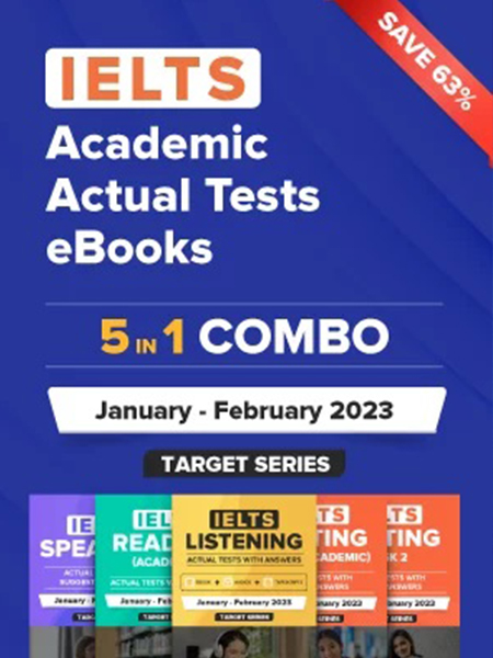 12 Best Books for IELTS Preparation blogs book cover which is used - IELTS academic actual tests ebooks 5in 1 combo