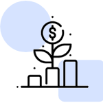 Icon for Employee's income growth used on blog Benefits of Corporate Training