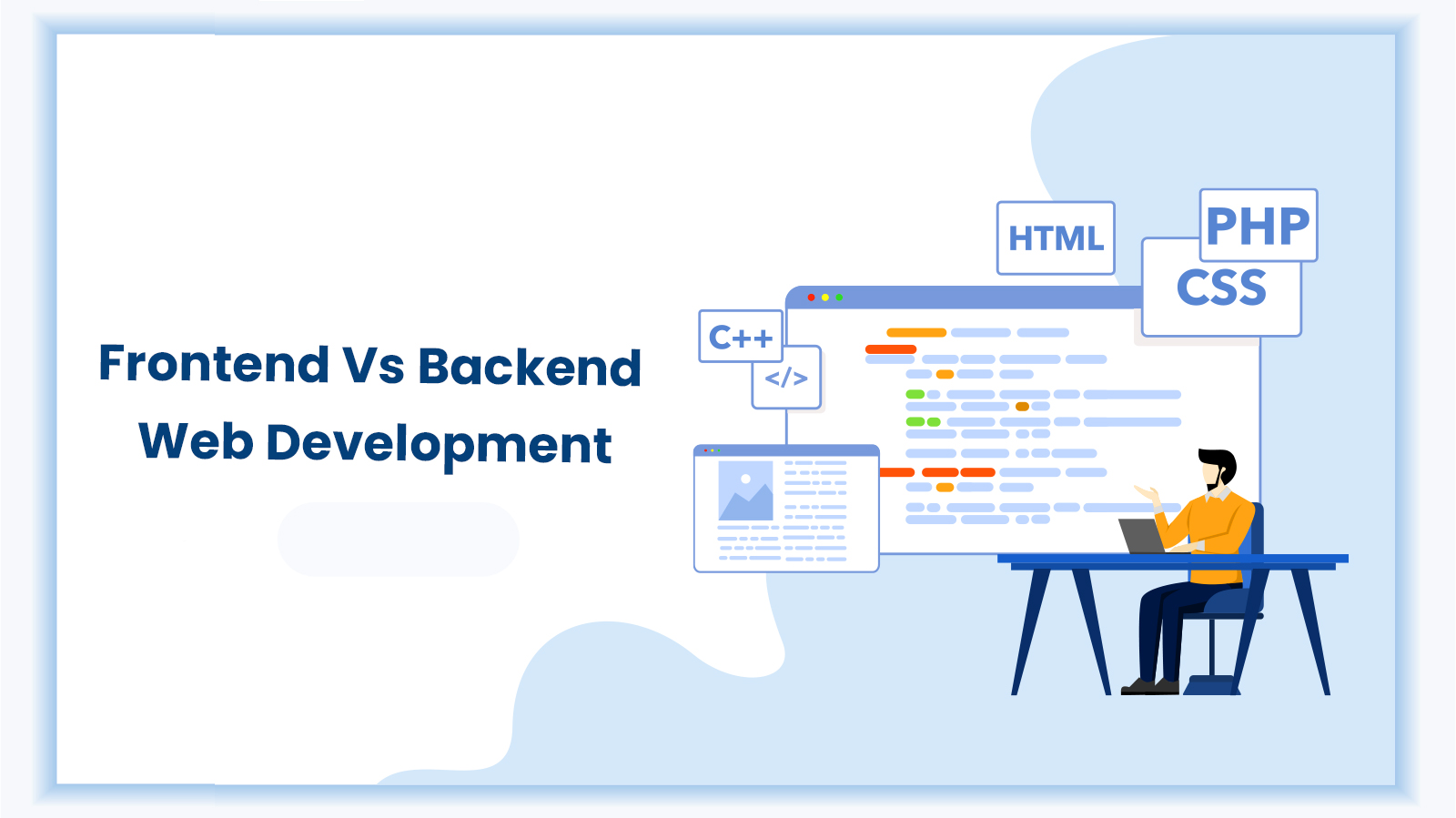 Frontend Vs Backend Web development feature image